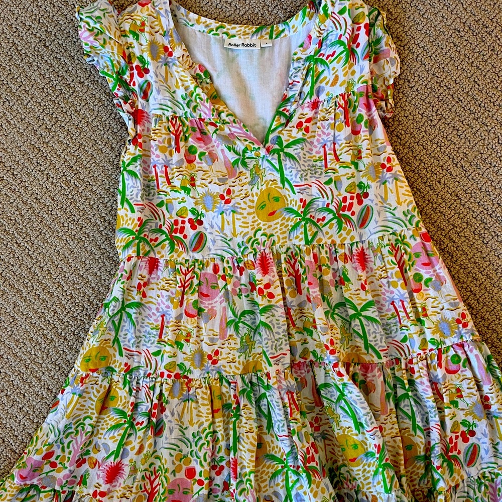 Roller Rabbit Multicolor Floral Midi Dress